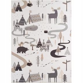 Kilimas vidaus Ayyildiz Coco Forest Adventure, pilka sp./ruda sp./smėlio sp., 170 cm x 120 cm