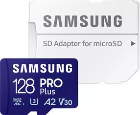 Mälukaart Samsung Pro Plus, 128 GB, 180 Mb/s - 130 Mb/s