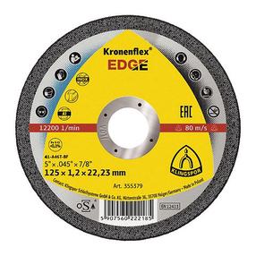 Griešanas disks leņķa slīpmašīnām Klingspor Edge, 125 mm x 1.2 mm x 22.23 mm