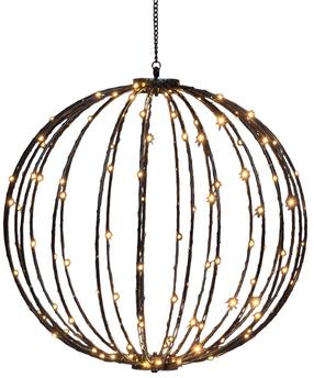 Dekoracija "Kamuolys" Finnlumor su LED apšvietimu, 50 cm, 50 cm, gintaro sp.