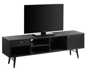 TV galds Home4you Luxembourg, melna krās., 40 cm x 150 cm x 50 cm