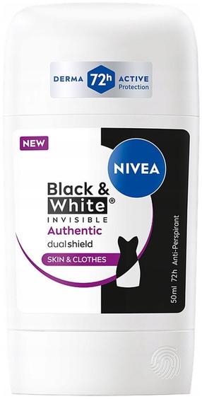 Dezodorants sievietēm Nivea Black & White Invisible Authentic, 50 ml