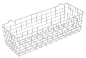 Korv Metaltex Pandino, metall, 12 cm x 33 cm, valge v.