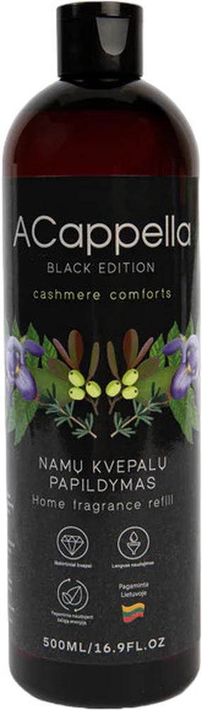 Mājas aromatizētājs, mājas aromātu papildinājums ACappella Black Edition Cashmere Comforts, 500 ml