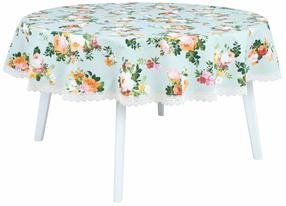 Staltiesė apvali Home4you Summer Flower, įvairių spalvų, 170 x 170 cm