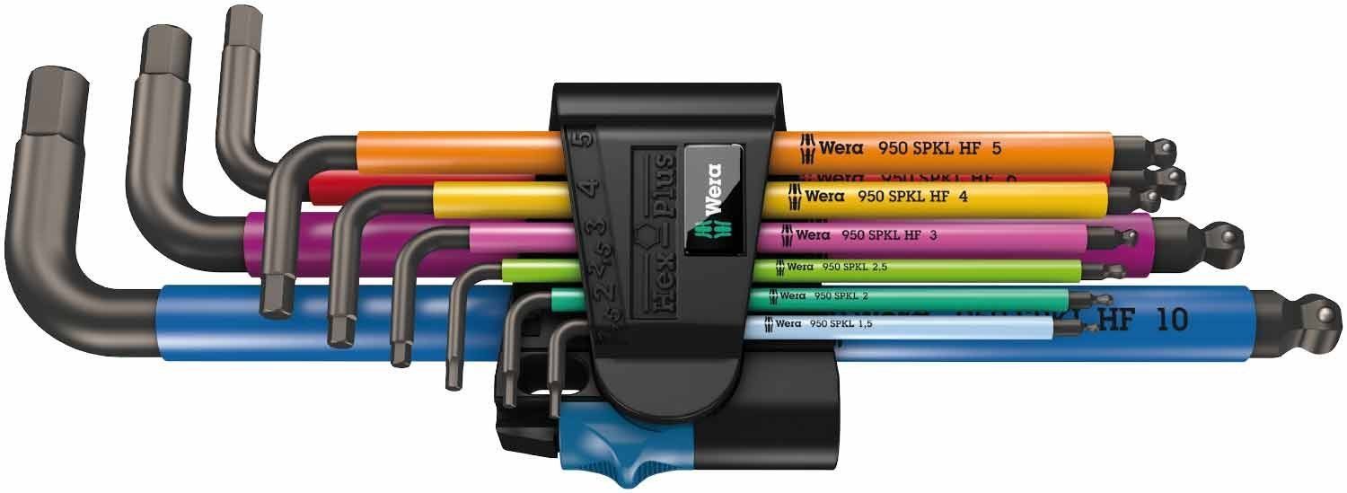 Kuuskantvõtmete komplekt Wera Multicolor Metric 950 SPKL/9SM N HF, 11.2 cm