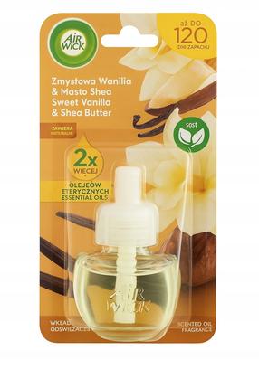 Elektriskais gaisa atsvaidzinātāja uzpildāmais Air Wick Sweet Vanilla & Shea Butter, 0.019 l