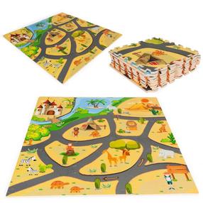 Mängumatt EcoToys Puzzle Mat 57562, 93.5 cm x 93.5 cm, 9 tk, mitmevärviline