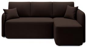 Kampinė sofa Hadson Lukso 22, ruda sp., dešininė, 206 x 150 cm x 89 cm