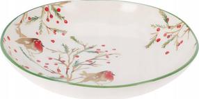 Kalėdinis dubuo Home Styling Collection, balta sp./raudona sp./žalia sp., 30 cm