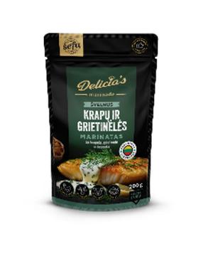 Sausas marinatas Delicia's švelnus krapų ir grietinėlės, 200 g