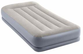 Täispuhutav madrats pumbaga Intex Dura-Beam Pillow Rest, hall v./violetne v., 191 cm x 99 cm x 30 cm