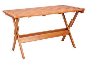 Lauko stalas Heini-4 071, ruda sp., 130 cm x 70 cm x 73 cm