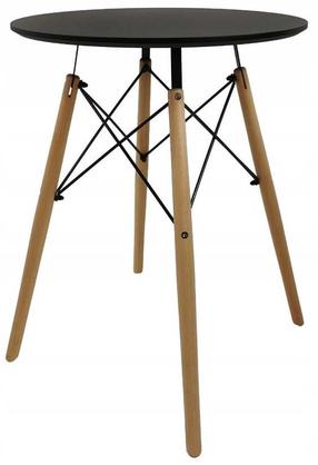 Stalas Carol, ruda sp./juoda sp., 60 cm x 60 cm x 75 cm