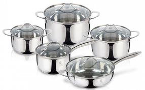  Prekė su pažeista pakuote. Puodų ir keptuvių rinkinys Berlinger Haus Silver Jewellery BH-6660