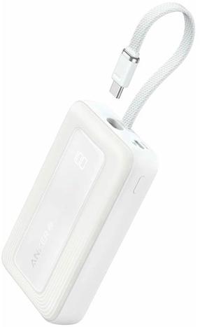 Lādētājs-akumulators (Power bank) Anker Zolo, 10000 mAh, 30 W, balta krās.