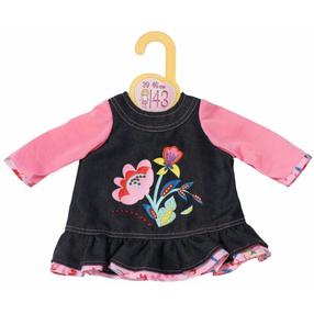 Платье для куклы Zapf Creation Baby born Jeans Dress, черный цв./розовый цв.