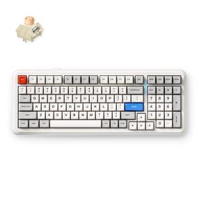 Bezvadu spēļu tastatūra Mchose K99 V2 Wireless MC-K99V2-11 Icy Creamsicle, Angļu (US), balta krās./pelēka krās.