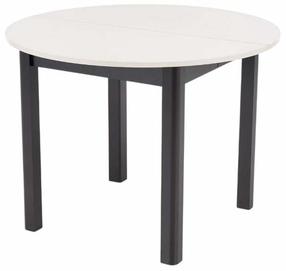 Valgomojo stalas išskleidžiamas Ringo, juoda sp./rusva sp., 102 - 142 cm x 102 cm x 76 cm