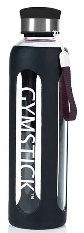 Kokteilių plaktuvas - gertuvė sportui Gymstick, juoda sp., stiklas, 0.6 l
