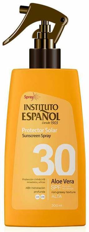 Purškiklis įdegio priežiūrai kūnui Instituto Español Protector Solar Aloe Vera SPF30, 300 ml