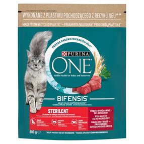 Сухой корм для кошек Purina One Sterilcat, говядина, 0.8 кг