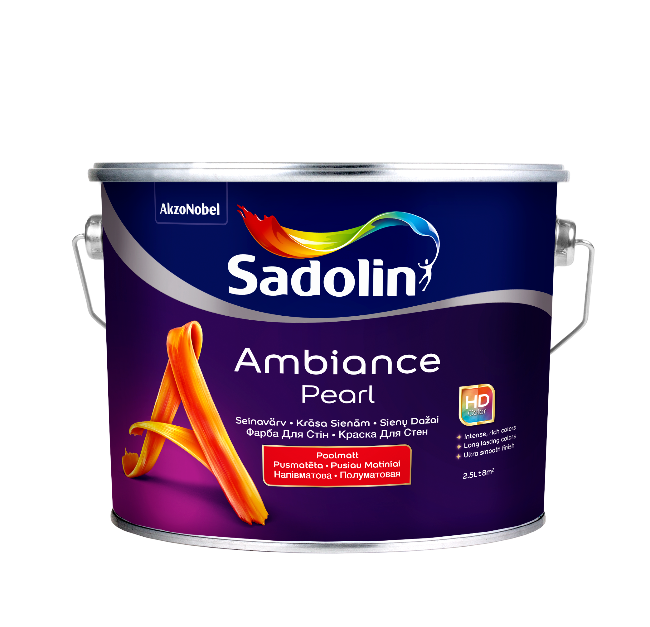 Värv Sadolin Ambiance Pearl, valge v., 2.5 l
