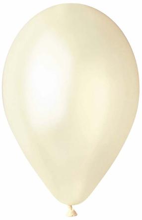 Balonu komplekti ovāls Gemar Metallic, ivory krās., 100 gab.
