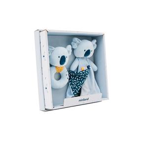 Набор игрушек для младенцев, коала Miniland Baby, голубой цв., 2 шт.