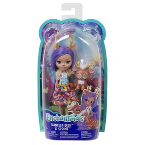 Кукла Mattel Enchantimals Danessa Deer FXM75, 17 см, многоцветный