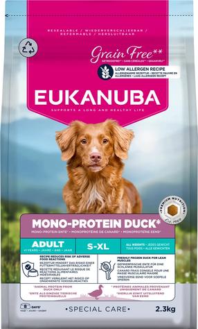 Sausas šunų maistas Eukanuba Special Care Monoprotein, antiena, 2.3 kg