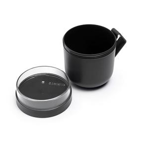 Pārtikas uzglabāšanas trauks, zupas krūze un pusdienu kastīte Brabantia Make & Take, 0.6 l, 11 cm x 13 cm, pelēka krās.