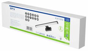 Šviestuvas sieninis GTV Catania, LED, 4000 °K, 1 x 8 W, juoda sp. / juoda sp.