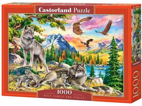 Dėlionė Castorland Wolf Family And Eagles 104970, 47 cm x 68 cm, 1000 vnt., įvairių spalvų