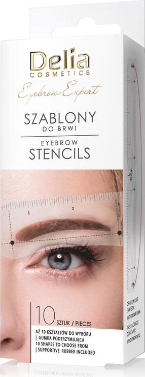 Трафарет для бровей Delia Cosmetics Eyebrow Expert, 10 шт.