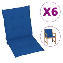 Kėdžių pagalvėlė VLX Garden Chair Cushions 314145, tamsiai mėlyna sp., 12 cm x 5 cm, 6 vnt.