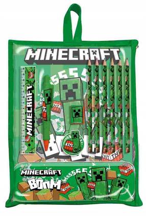 Penalas, su priedais Kids Euroswan Minecraft, 20 cm x 10 cm, žalia sp.