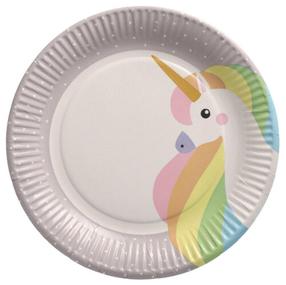 Ühekordne taldrik Papstar Unicorn, Ø 23 cm, 10 tk