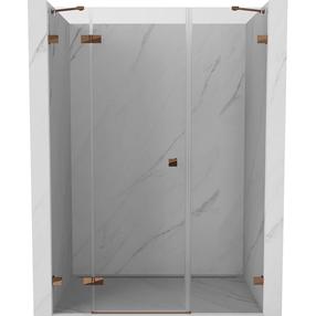 Dušo durys Mexen Lunar Left, 120 cm x 200 cm, rausvojo aukso sp./grūdintas