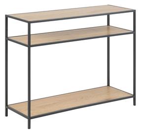 Konsolinis staliukas Seaford, ąžuolo/juoda, 100 cm x 35 cm x 79 cm