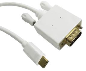 Vads Qoltec USB 3.1 C male, VGA male, 2 m