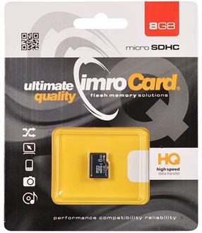 Mälukaart IMRO MicroSDHC Class 4, 8 GB