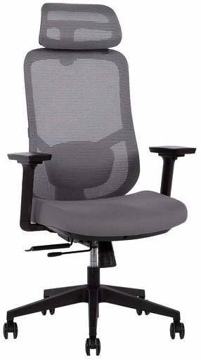 Darbo kėdė Home4you Ally 14554, 51 x 67 x 115 - 125 cm, pilka sp.