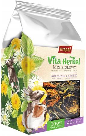 Näriliste maiuspala Vitapol Vita Herbal, küülikutele/merisigadele/närilistele, 0.04 kg, 4 tk