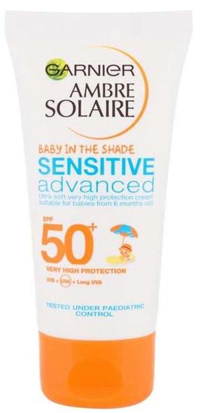 Kremas įdegio priežiūrai Garnier Ambre Solaire Sensitive Advanced SPF50+, 50 ml