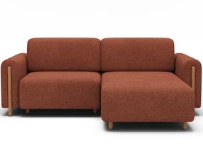 Modulinė sofa Acossta, raudona sp., kairinė, 154 x 244 cm x 95 cm