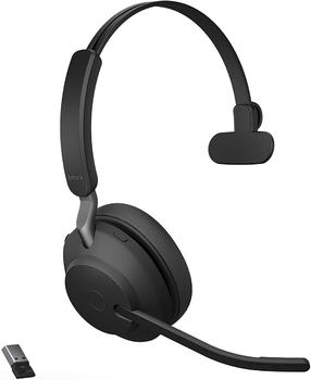 Bezvadu austiņas Jabra Evolve2 65 Link380a MS Mono, melna krās.