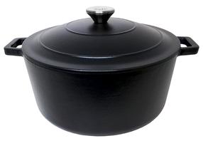 Emalēts čuguna katls Zyle ZY026BKI, Ø26 cm, 5.7 l, melna krās.