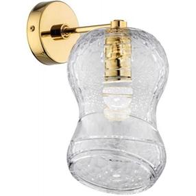 Lampa sienas Argon Salerno 8046, E27, 1 x 15 W, caurspīdīga krās. / zelta krās., 15 x 25 cm