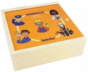 Puidust pusle Beleduc Profesijos, 16 cm x 16 cm, 30 tk